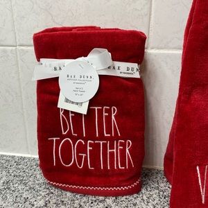 Rae Dunn Better together hand towels.